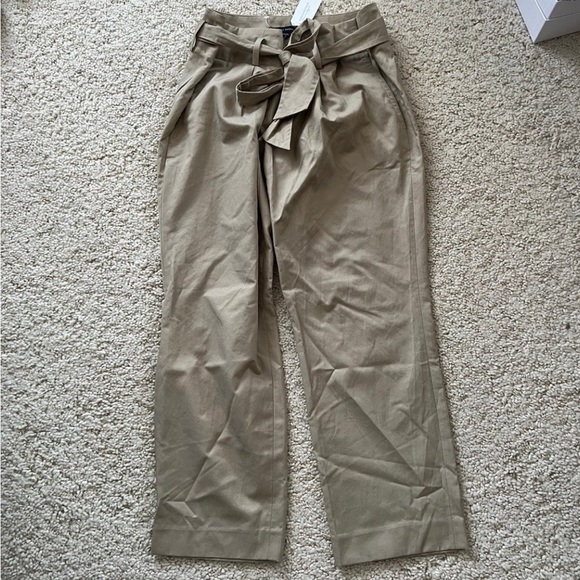 Banana Republic Pants - Banana republic Pants slacks chino paperbag waist tie khaki new - 8 medium